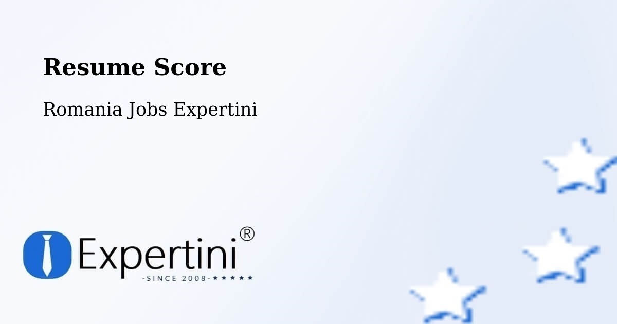 Resume Score & Job Description Match Tool – Bacea - Romania Jobs Expertini